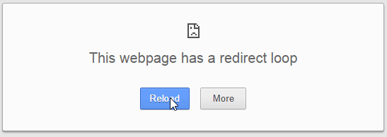 fix this webpage ha a redirected loop error