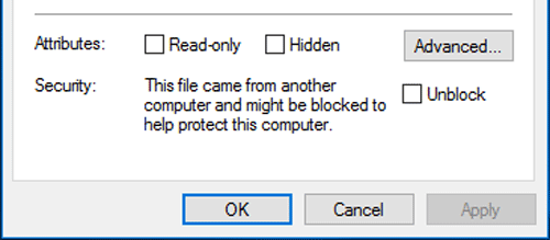 unblock file windows 10