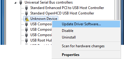 update-device-software-unknown-device