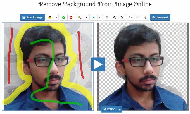 background of image remover online