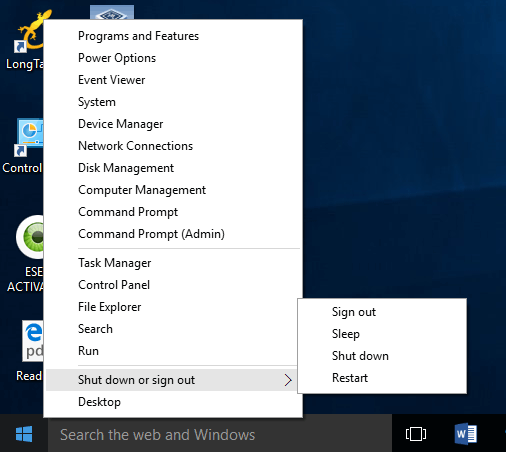 best method to shut down/restart Windows 10 PC 