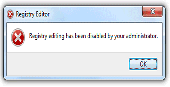 registry editing access denied