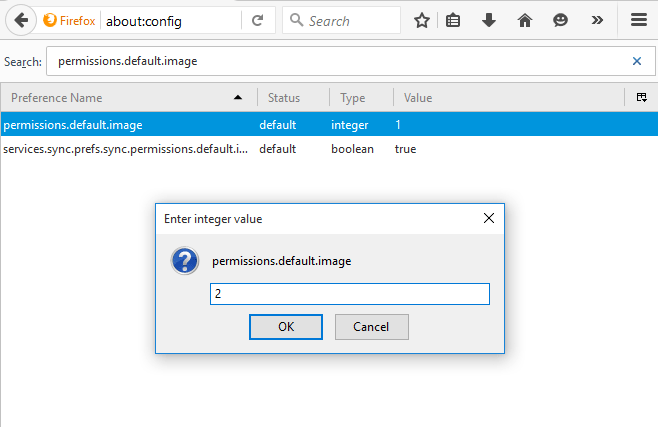 turn off image loading in Firefox