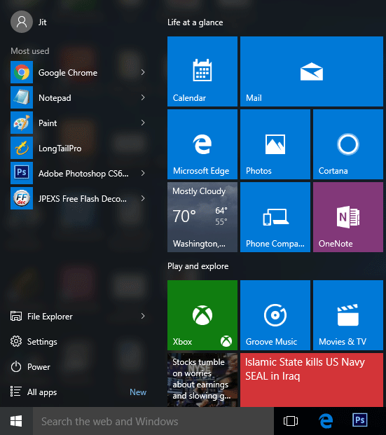 start menu and start button of windows 10/8.1 is not working