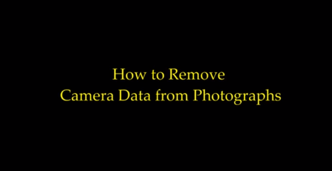 remove camera gps data from photographs