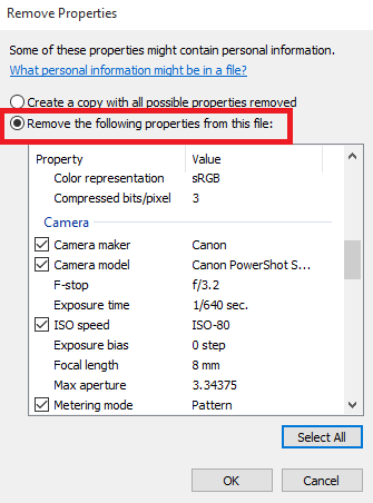remove photo metadata using Windows