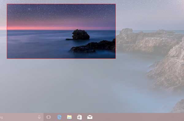 capture selected area of Windows 10 using hotkey