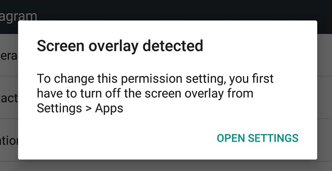 draw over apps for screen overlay Android