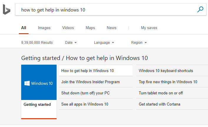 Help Virus for Windows 10 with Bing search