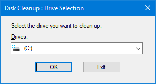 Disk Cleanup tool in Windows 10