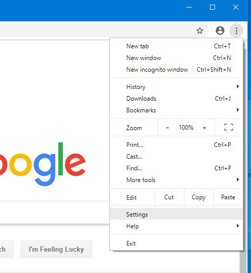 Reset Google Chrome in Windows 10