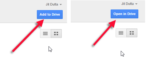 add file to another Google Drive and open