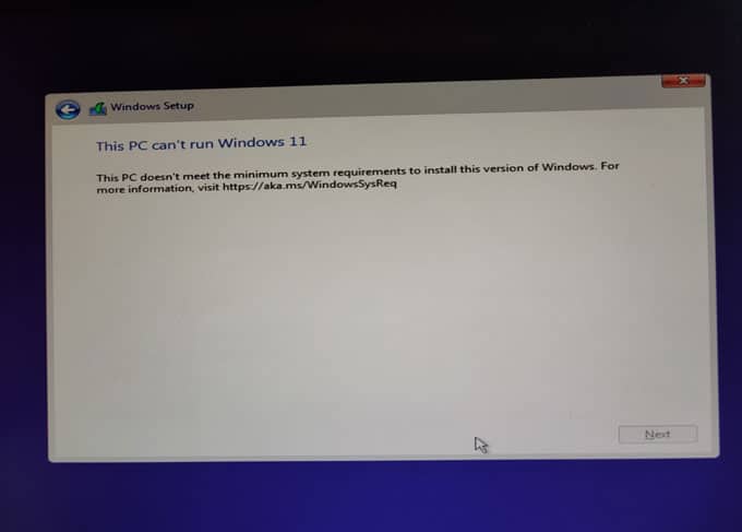 this PC can't run Windows 11 for secure boot and TPM 2.0 error 