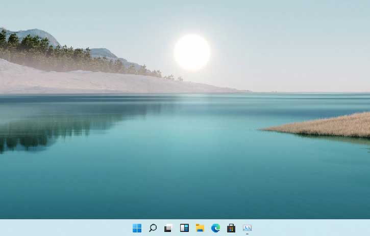 Windows 11 OS leaked build desktop view