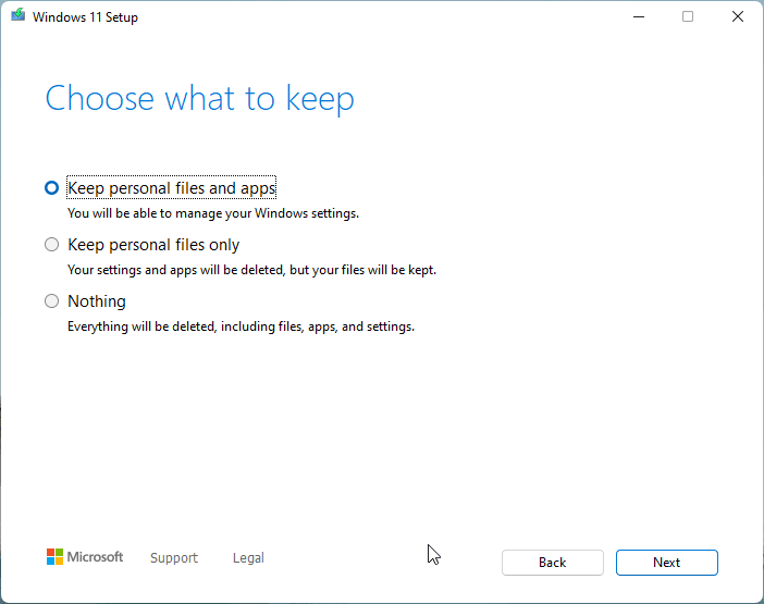 Windows 11 installation procedure